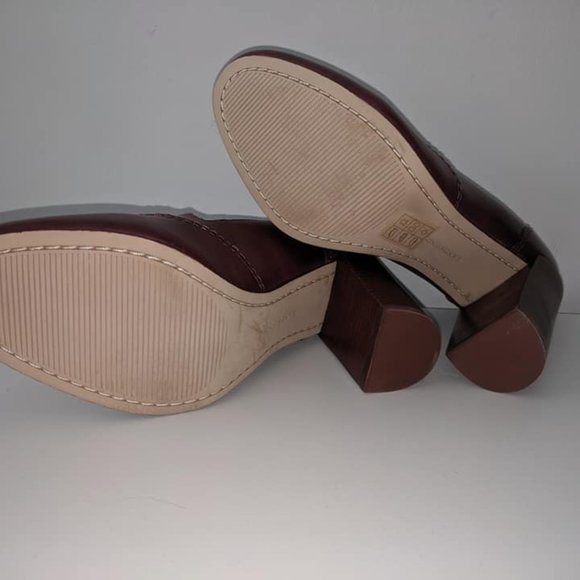 Land's End Leather Loafer Pumps Heels Size 6 - Picture 2 of 6